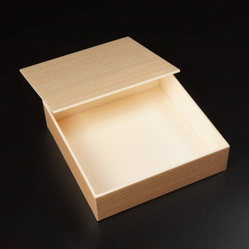 群馬デスコ 折箱 新5合 のせ蓋付 正方形 DEF柄 1個（ご注文単位30個）【直送品】