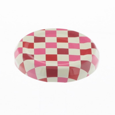 日硝実業 キャップ LC53NJTCE 口径53mm 市松紅梅 100個/箱(ご注文単位1箱)【直送品】