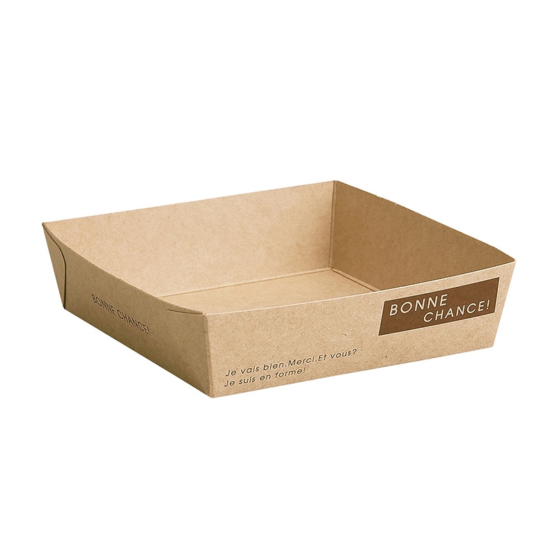 天満紙器 ベーキングトレー スクエア型 ナチュール BT303N 50枚/束(ご注文単位1束)【直送品】