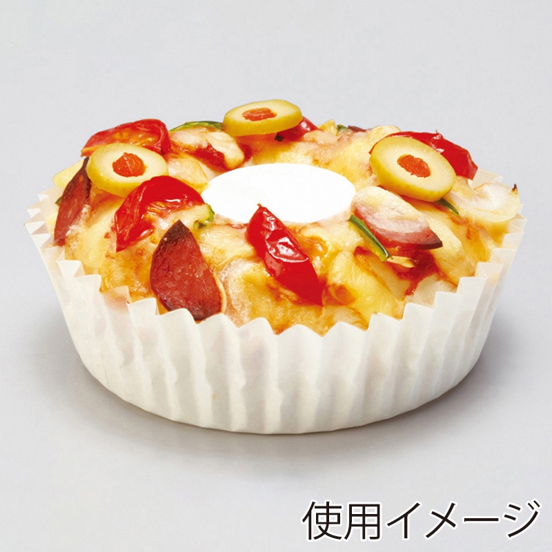 天満紙器 リング ケーキカップ ドーナツ 型 白無地 RG01 50枚/束（ご注文単位1束）【直送品】