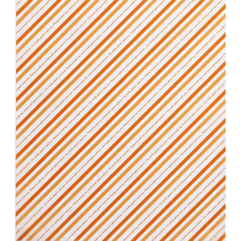 天満紙器 ワックスペーパー シート M オレンジストライプ WPB33 1000枚/束（ご注文単位1束）【直送品】