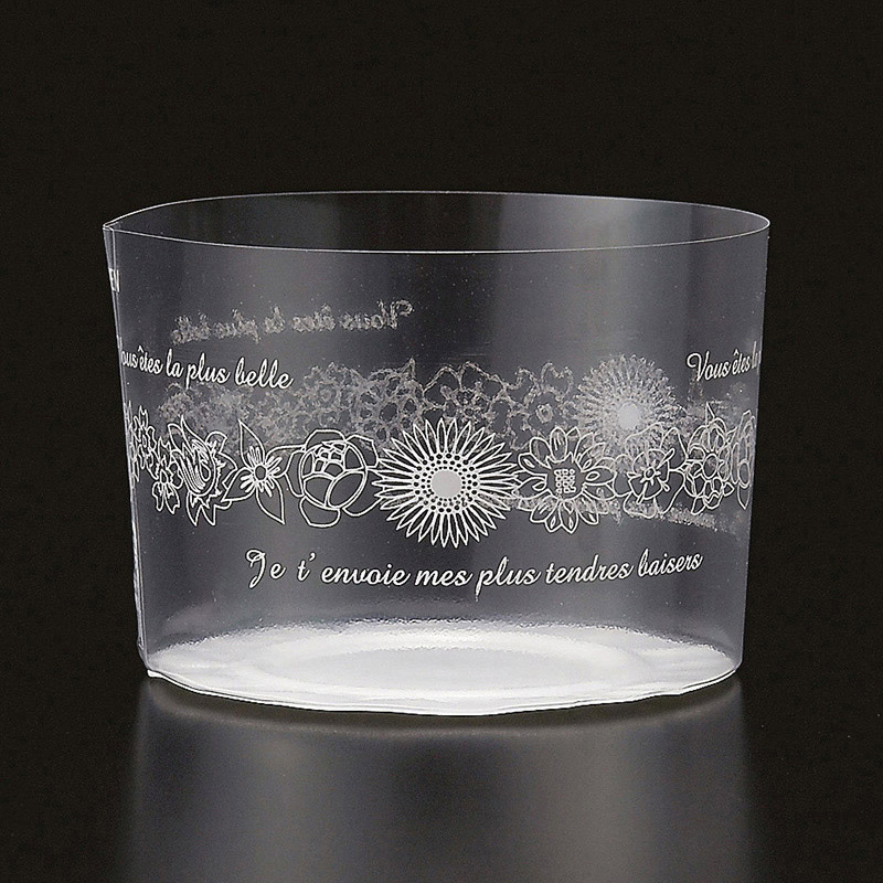 天満紙器 デザートカップ S フラワー CK805 100枚/束(ご注文単位1束)【直送品】