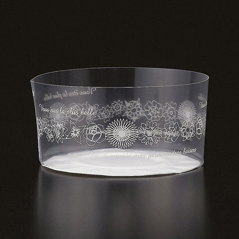 天満紙器 デザートカップ M フラワー CK806 100枚/束(ご注文単位1束)【直送品】