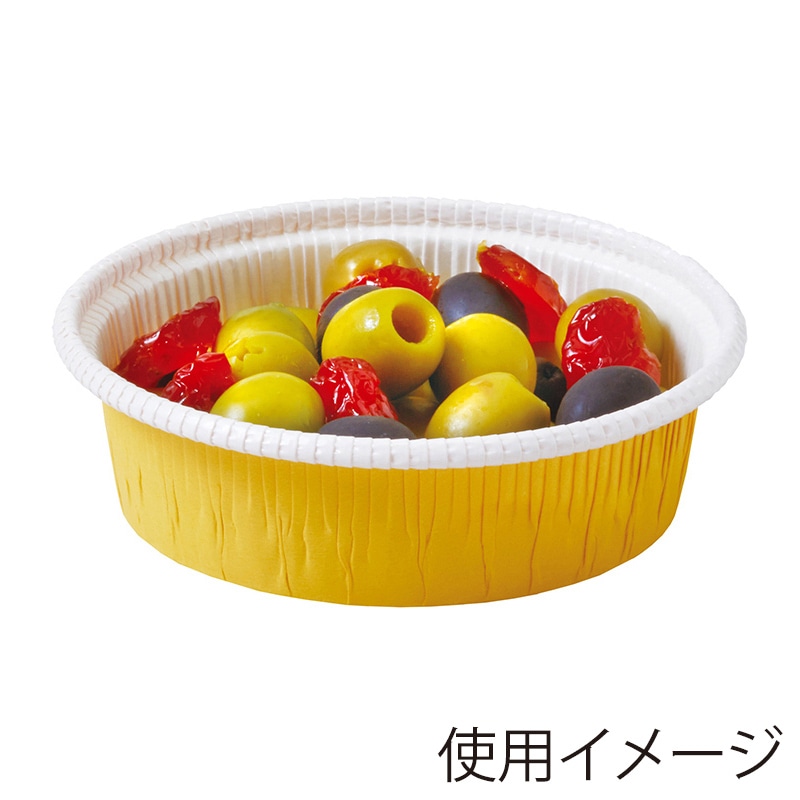天満紙器 ベーキングカップ カールカップ L 黄 CR-53 100枚/束(ご注文単位1束)【直送品】