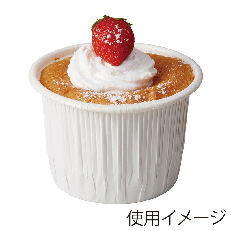 天満紙器 ベーキングカップ カールカップ LL 白 CR-71 50枚/束（ご注文単位1束）【直送品】