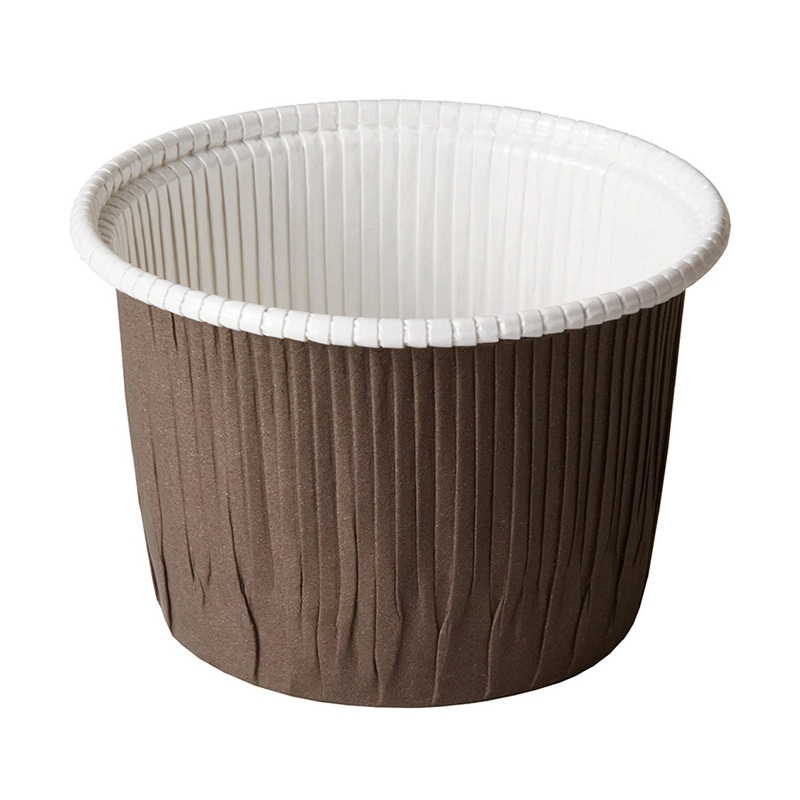 天満紙器 ベーキングカップ カールカップ LL 茶 CR-72 50枚/束（ご注文単位1束）【直送品】