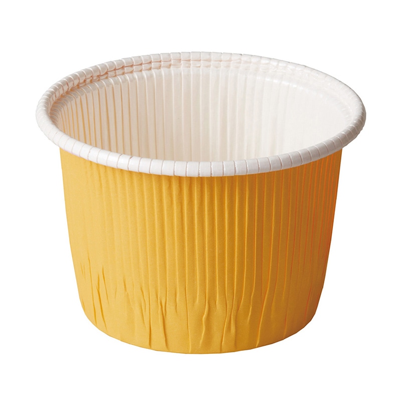 天満紙器 ベーキングカップ カールカップ LL 黄 CR-73 50枚/束（ご注文単位1束）【直送品】