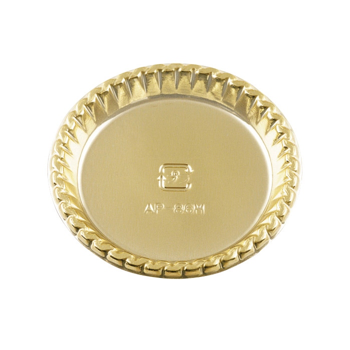 天満紙器 PETトレー 丸型 ゴールド AP-86M 100枚/束（ご注文単位1束）【直送品】