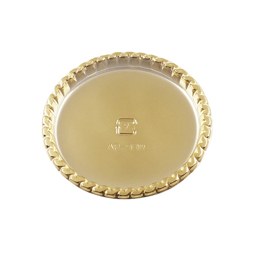 天満紙器 PETトレー 丸型 ゴールド AP-93M 100枚/束（ご注文単位1束）【直送品】