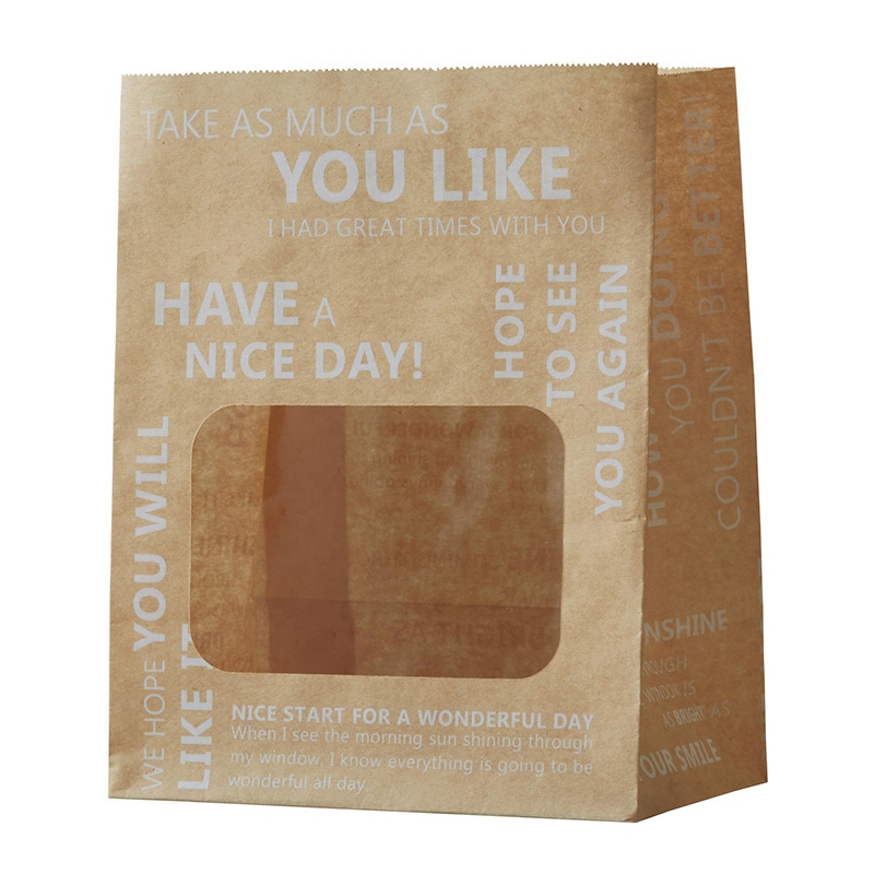 天満紙器 惣菜袋 フードバッグ メッセージ未晒 FB002 100枚/束(ご注文単位1束)【直送品】