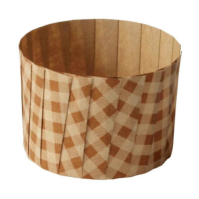 天満紙器 ITマフィンカップ L シンプルチェック M111 80枚/束（ご注文単位1束）【直送品】