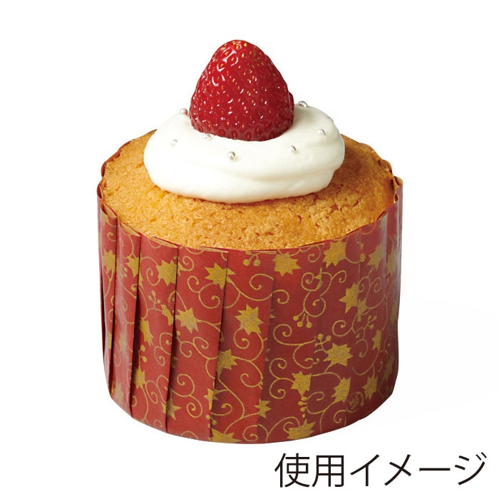 天満紙器 OTマフィンカップ L リーフ M205 80枚/束（ご注文単位1束）【直送品】