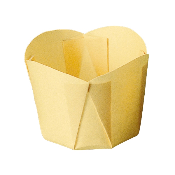 天満紙器 マフィンカップ ペットチューリップ S クリーム MB-40 100枚/束(ご注文単位1束)【直送品】