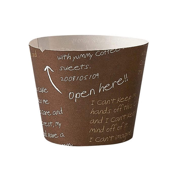 天満紙器 マフィンカップ カフェスイーツ S メッセージ CA21 100枚/束（ご注文単位1束）【直送品】