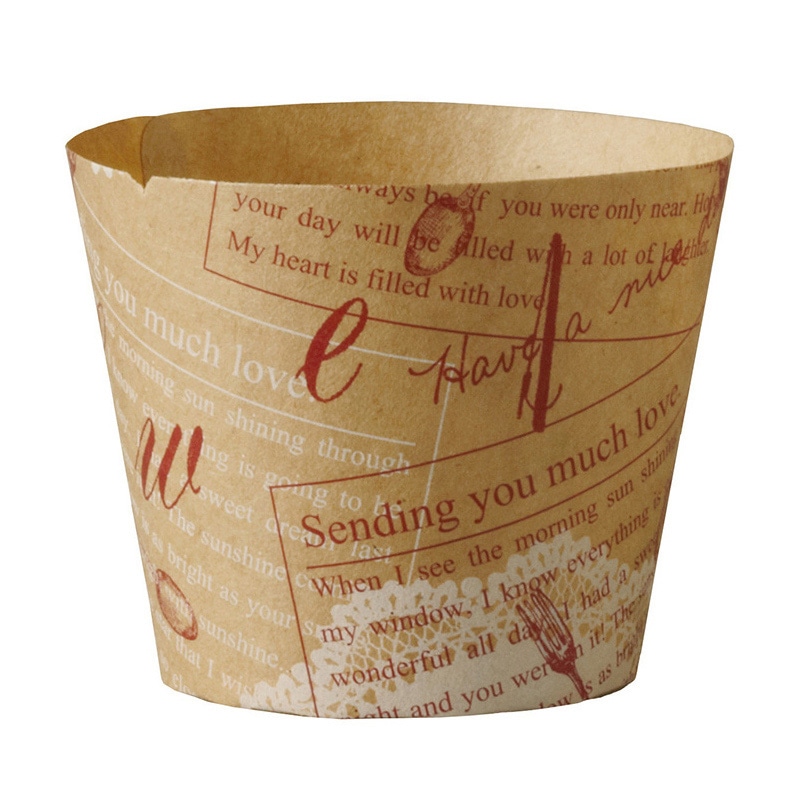 天満紙器 マフィンカップ カフェスイーツ S スイートニュース CA61 100枚/束（ご注文単位1束）【直送品】