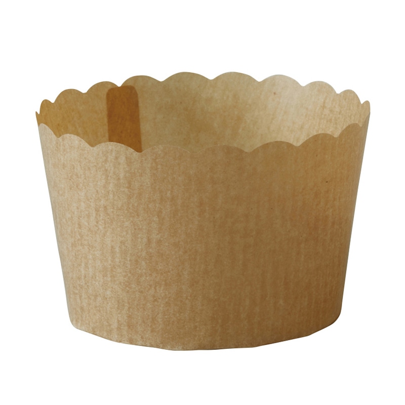 天満紙器 ペルガミンマフィンカップ L 茶無地 PM320 100枚/束（ご注文単位1束）【直送品】