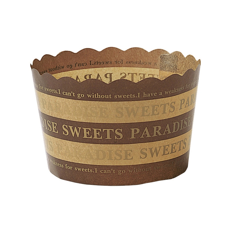 天満紙器 ペルガミンマフィンカップ L ボーダー PM322 100枚/束（ご注文単位1束）【直送品】