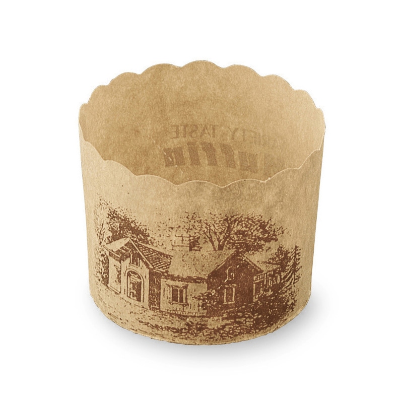 天満紙器 マフィンカップ M ハウス 茶 M404 100枚/束（ご注文単位1束）【直送品】