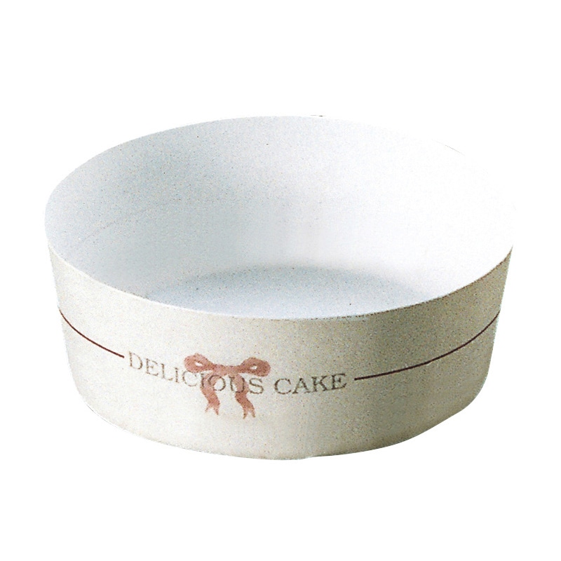 天満紙器 チーズケーキカップ M リボン M500 100枚/束（ご注文単位1束）【直送品】