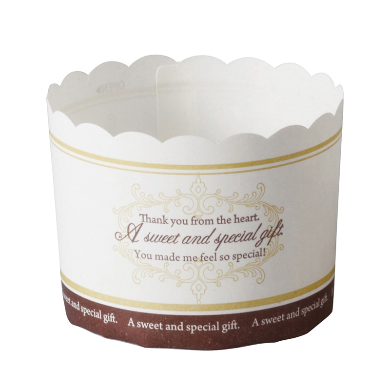 天満紙器 ペットマフィンカップ M ベージュマーク MS741 100枚/束(ご注文単位1束)【直送品】