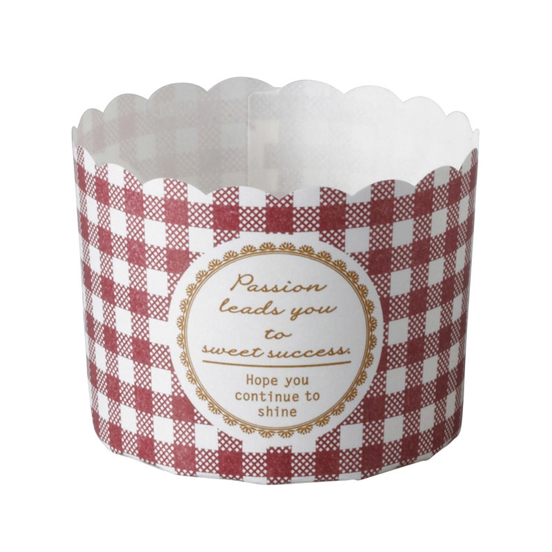 天満紙器 ペットマフィンカップ M チェック MS743 100枚/束(ご注文単位1束)【直送品】