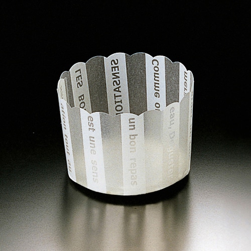 天満紙器 マフィンカップ ホワイティカップ M ストライプ CK32 100枚/束（ご注文単位1束）【直送品】