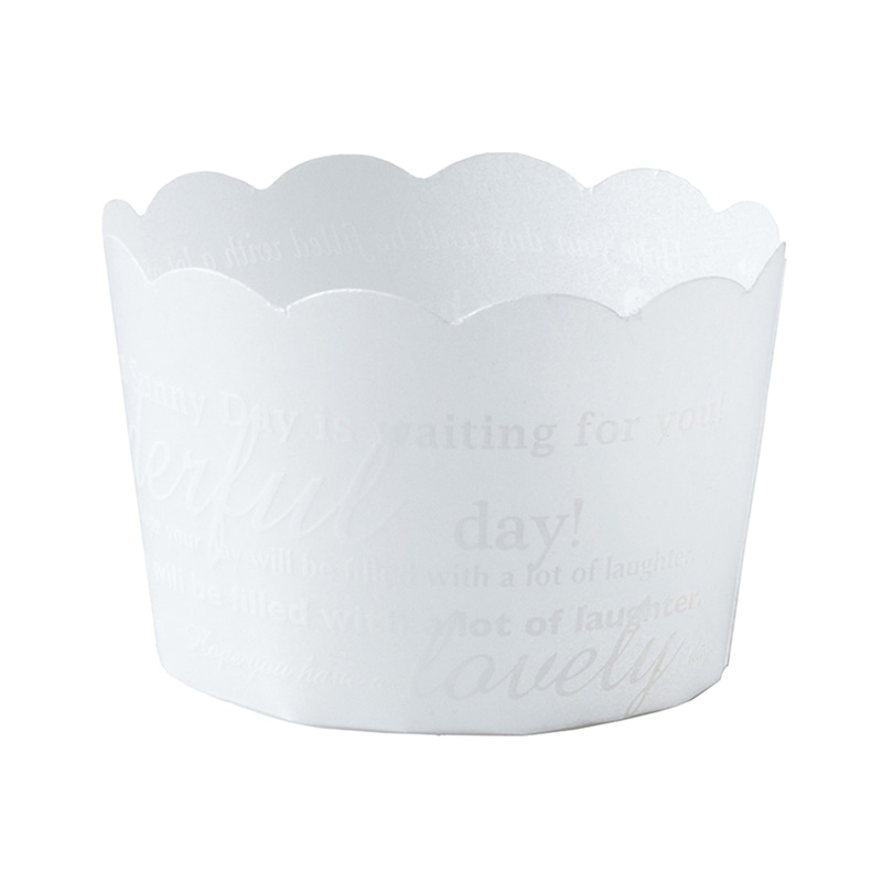 天満紙器 ホワイティミニ マフィンカップ S ホワイトロゴ CK64 100枚/束（ご注文単位1束）【直送品】