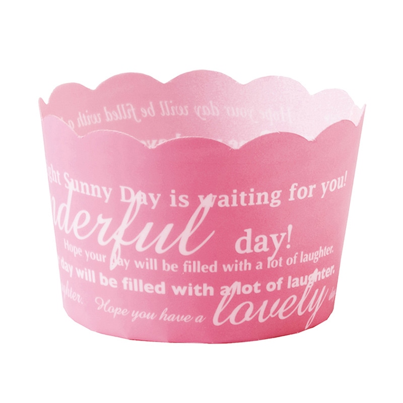 天満紙器 ホワイティミニ マフィンカップ S ピンクロゴ CK65 100枚/束（ご注文単位1束）【直送品】