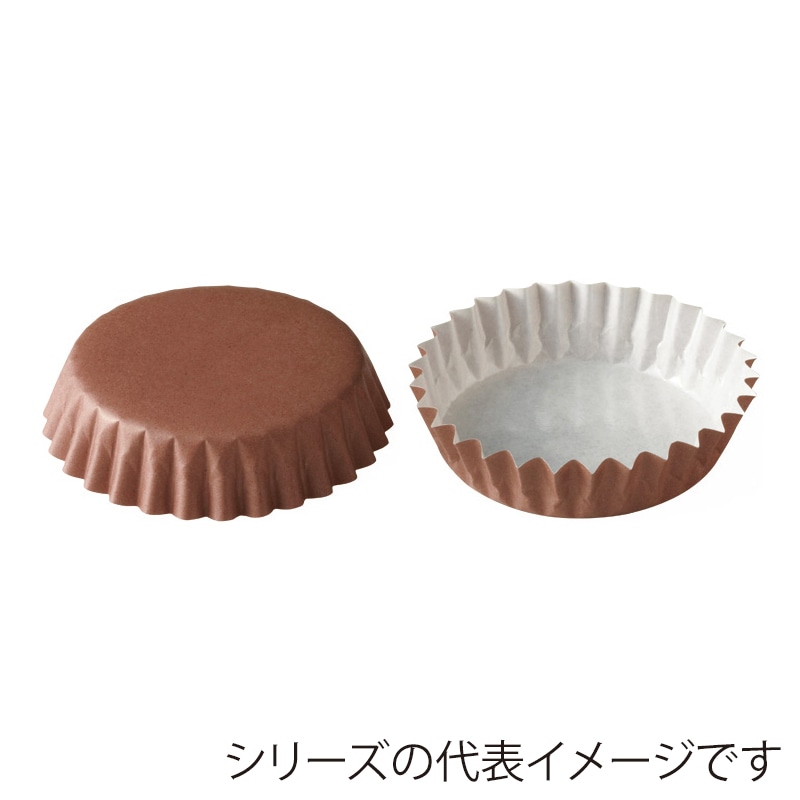 天満紙器 ペットカップ 丸型 8.0×3.0 茶ベタ PTC08030-S 300枚/束(ご注文単位1束)【直送品】