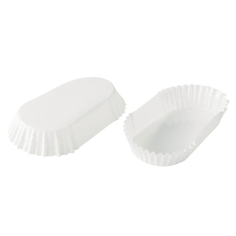 天満紙器 ペットカップ 小判型 深 白無地 PTK12065-W 500枚/束（ご注文単位1束）【直送品】