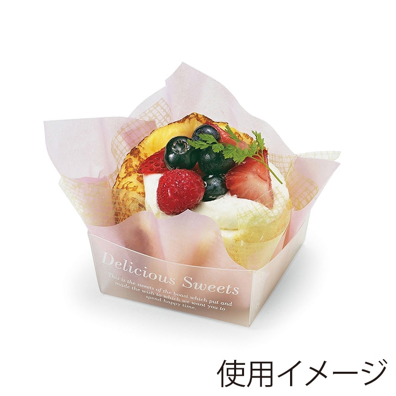 天満紙器 PPクリアトレー デリシャススイーツ TR9005 50枚/束（ご注文単位1束）【直送品】