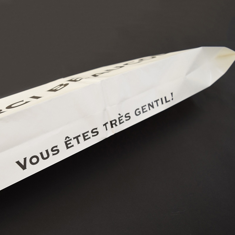 パケドゥソレイユ フランスパン袋 白 メルシー 18019 1セット(ご注文単位1セット)【直送品】