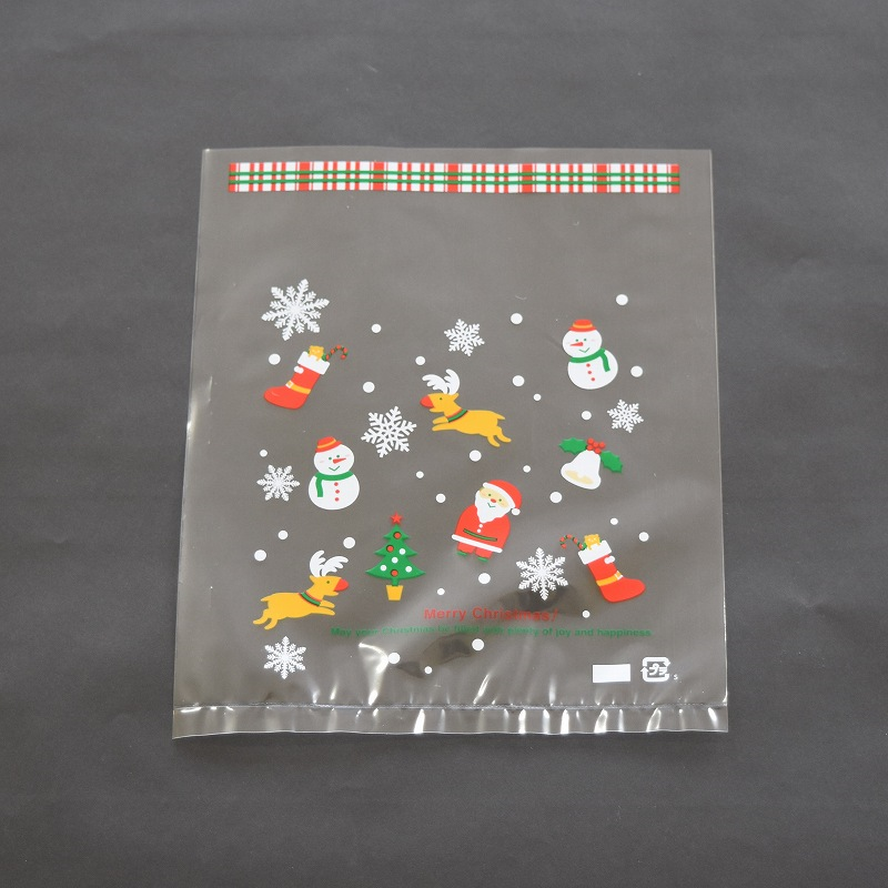 パケドゥソレイユ PPパン個袋 S ハッピークリスマス 10073 1セット（ご注文単位1セット）【直送品】