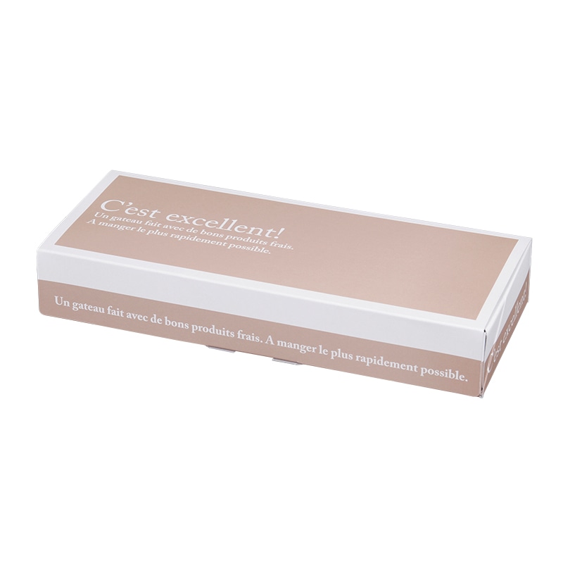 フォーション ケーキ箱　FエクセレントBOX  Cベージュ 100枚/箱（ご注文単位1箱）【直送品】