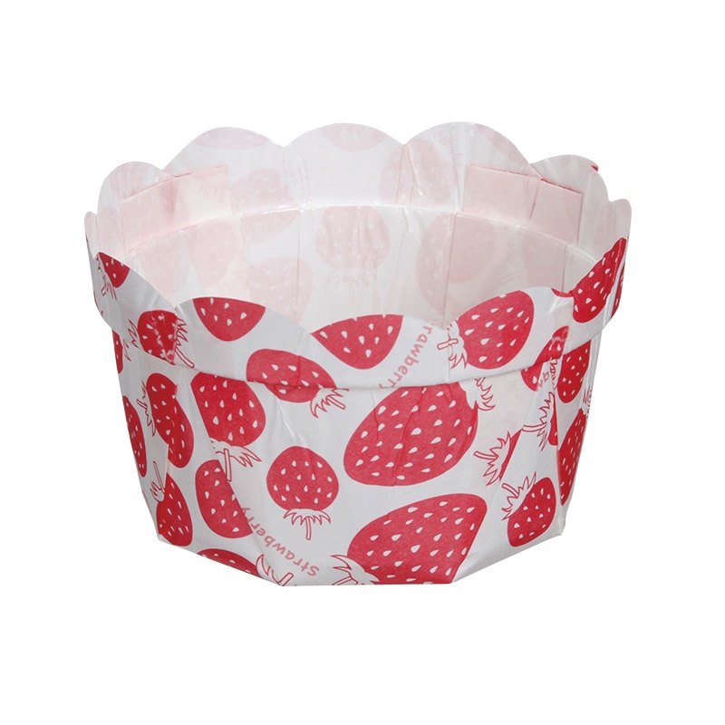 フォーション ケーキカップ フラワーポット φ65 三ツ山いちご 700枚/束(ご注文単位1束)【直送品】