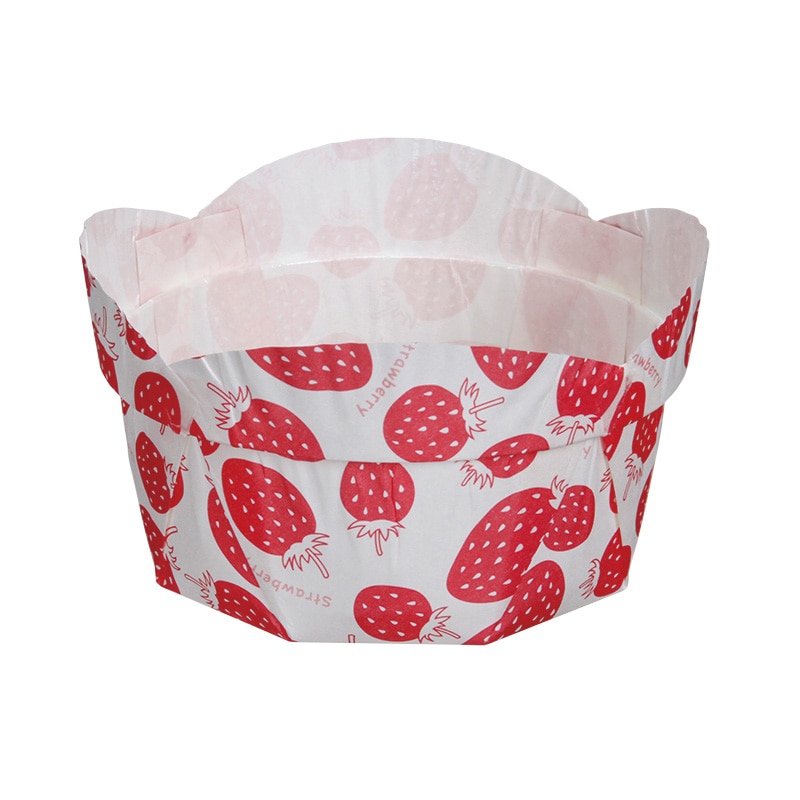 フォーション ケーキカップ フラワーポット φ75 チューリップ山いちご 750枚/束(ご注文単位1束)【直送品】