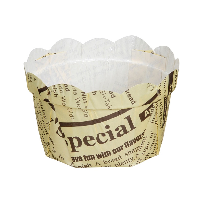 フォーション ケーキカップ フラワーポット φ65 三ツ山英字アイボリー 700枚/束(ご注文単位1束)【直送品】