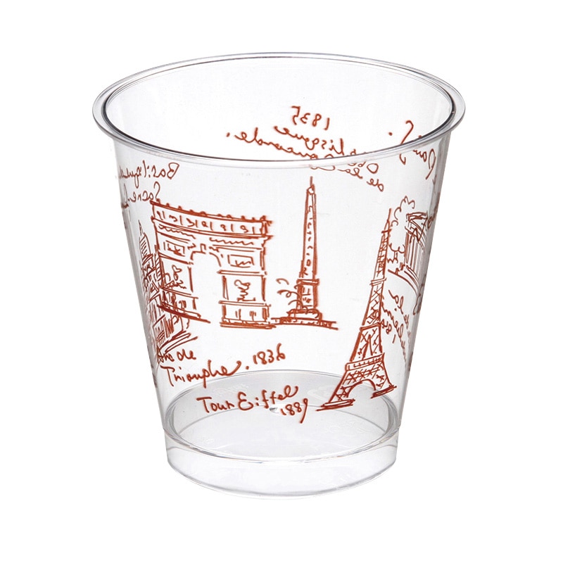 フォーション デザートカップ FK ルシエR パリ柄ブラウン 500枚/束(ご注文単位1束)【直送品】