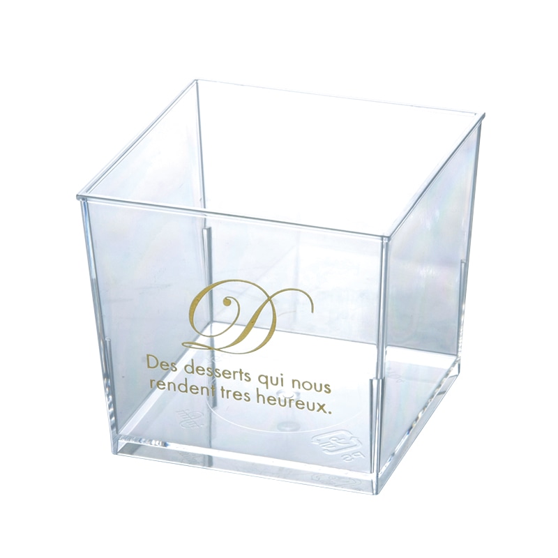 フォーション デザートカップ　FK　キューブ 150PF ゴールド 500個/箱（ご注文単位1箱）【直送品】