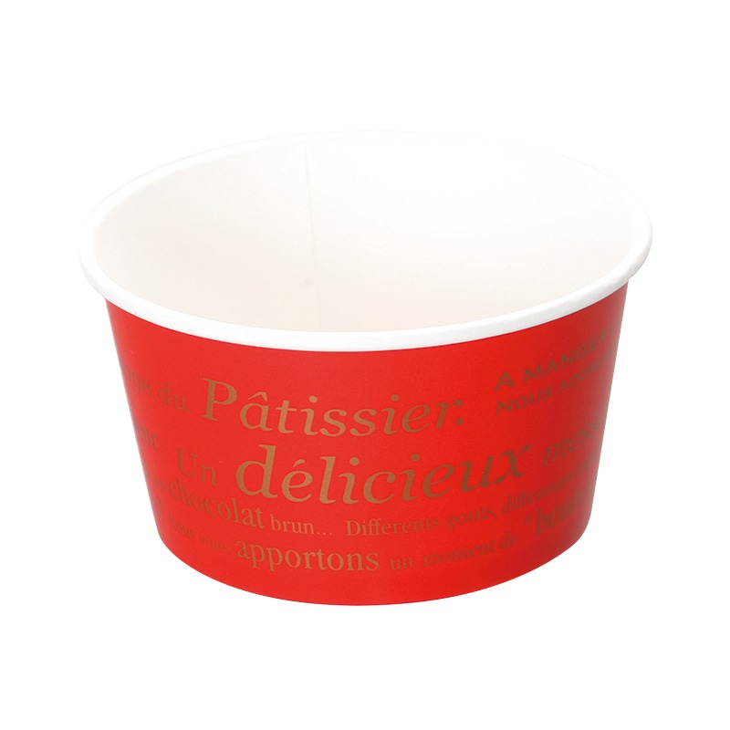 フォーション デザート紙カップ 91φ レッド 700個/箱(ご注文単位1箱)【直送品】