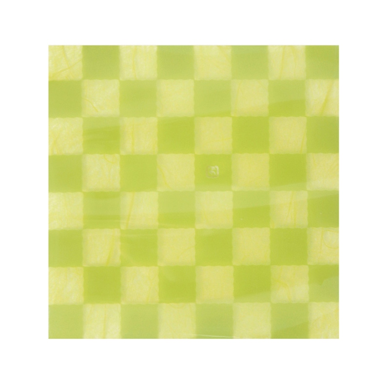 フォーション デザートシート　和柄格子 130角 緑 1000枚/束（ご注文単位1束）【直送品】