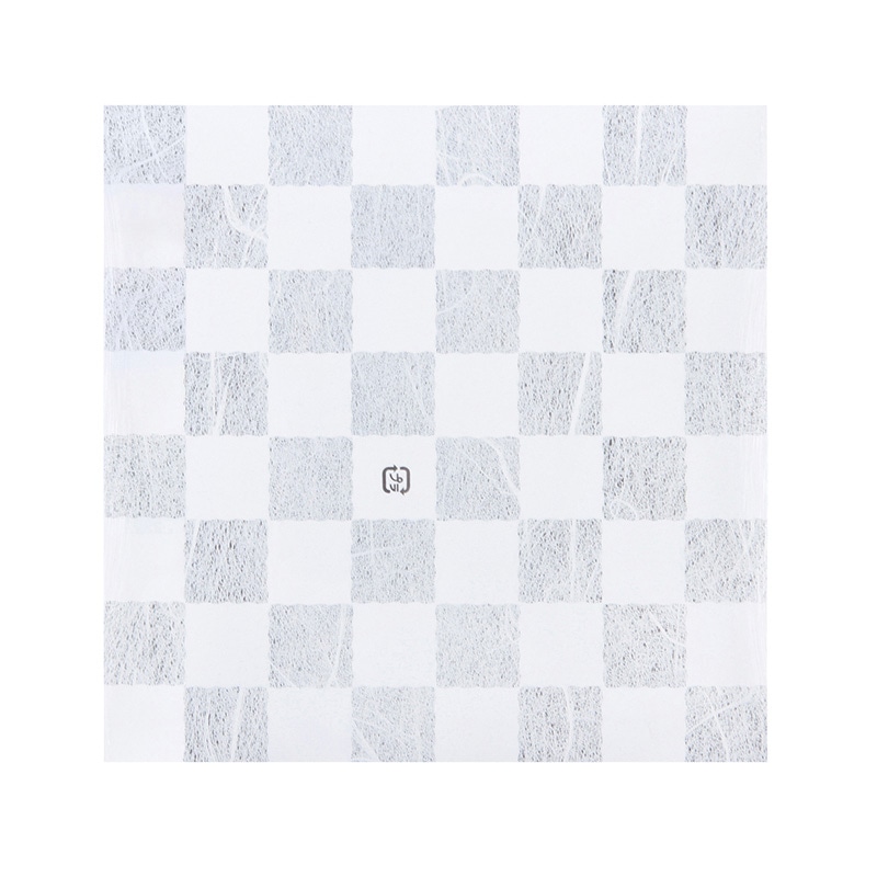 フォーション デザートシート　和柄格子 130角 白 1000枚/束（ご注文単位1束）【直送品】