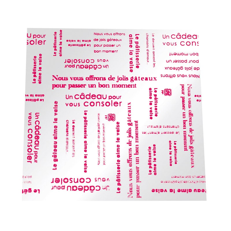 フォーション デザートシート Mラ・ガトーシート 150角 レッド 1000枚/束(ご注文単位1束)【直送品】