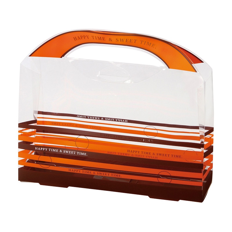 フォーション RCカジュアルバッグ 大 ストライプオレンジ 100枚/束(ご注文単位1束)【直送品】