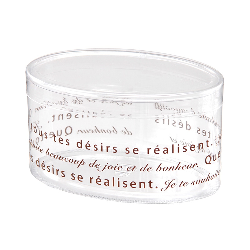 フォーション 円筒ケース クリスタルオーバル ブラウン 200個/箱(ご注文単位1箱)【直送品】