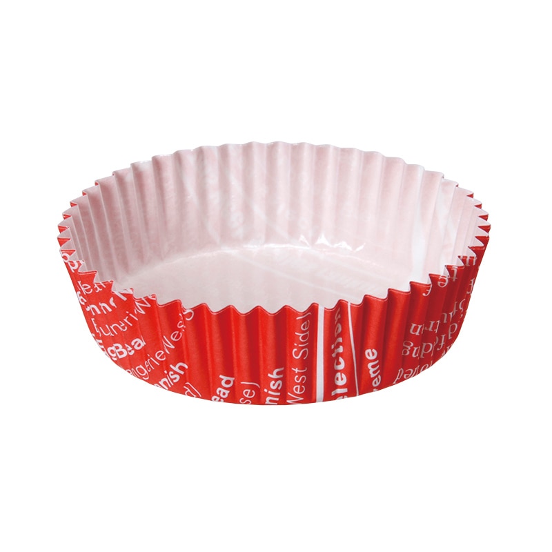 フォーション 焼菓子カップ JP英字柄 小 レッド 1000枚/束(ご注文単位1束)【直送品】