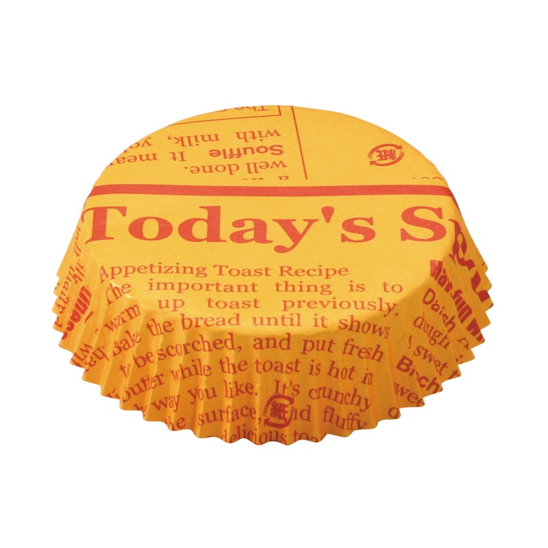 フォーション 焼菓子カップ JP英字柄 小 オレンジ 1000枚/束(ご注文単位1束)【直送品】