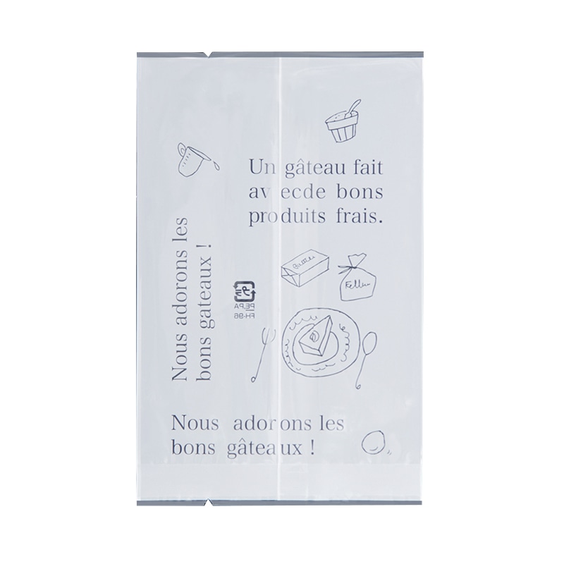 フォーション 焼菓子袋　スイーツ柄  FH-96　ホワイト 1000枚/束（ご注文単位1束）【直送品】