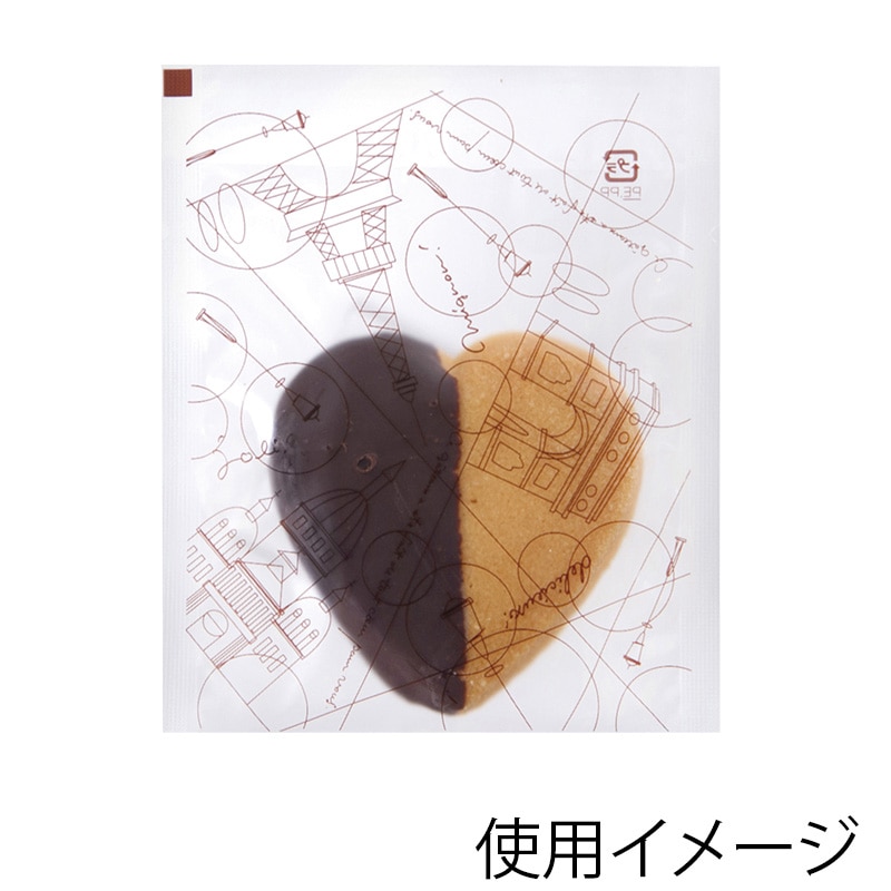 フォーション 焼菓子袋 二方マットバリア袋 小 パリジャン 1000枚/束(ご注文単位1束)【直送品】