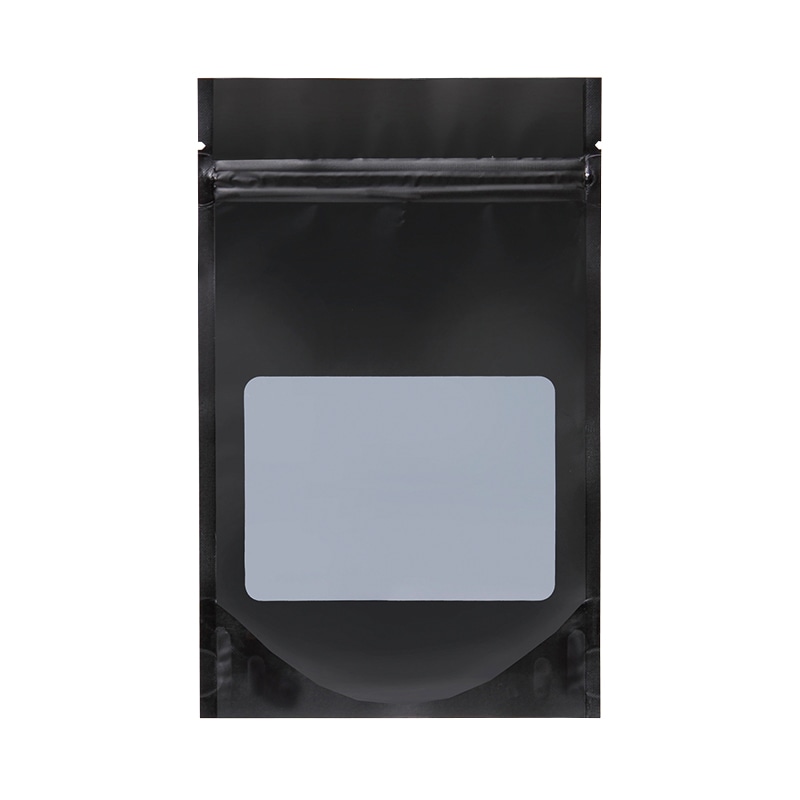 フォーション チャック付スタンド袋 中 ブラック 300枚/束（ご注文単位1束）【直送品】